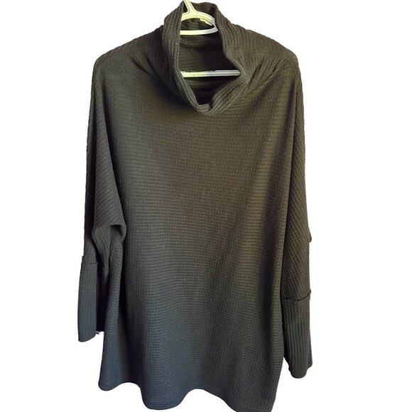 urban outfitters loose long turtleneck casual black shirt - Picture 1 of 5